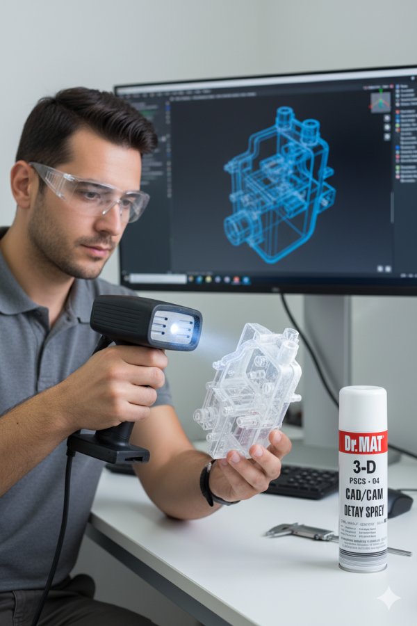 Dr.MAT 3D WHITE SPREY PSCS-03  3D BEYAZLATICI OPTİK VE LAZER TARAMA SPREY  500 ML <br> ( 1 KOLİ 12 ADET )