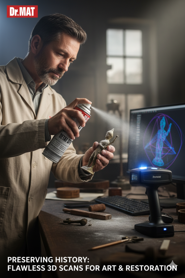 Dr.MAT 3D WHITE SPREY PSCS-03  3D BEYAZLATICI OPTİK VE LAZER TARAMA SPREY  500 ML <br> ( 1 KOLİ 12 ADET )