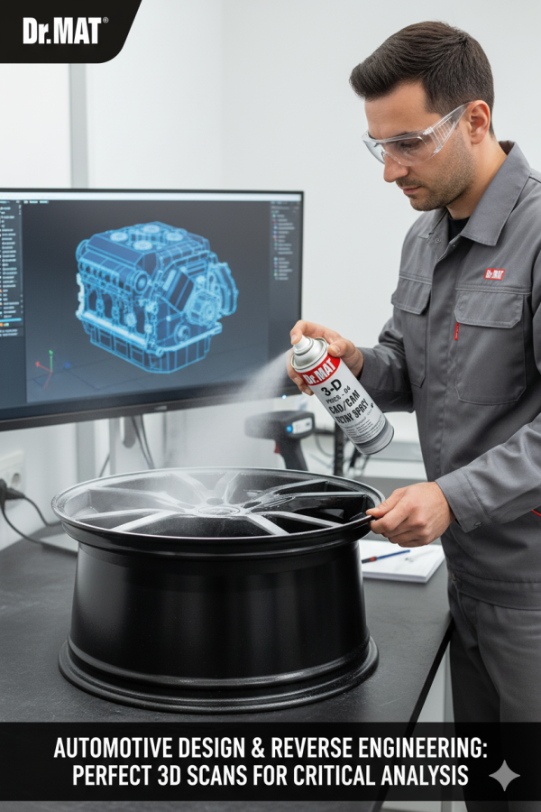 Dr.MAT 3D WHITE SPREY PSCS-03  3D BEYAZLATICI OPTİK VE LAZER TARAMA SPREY  500 ML <br> ( 1 KOLİ 12 ADET )