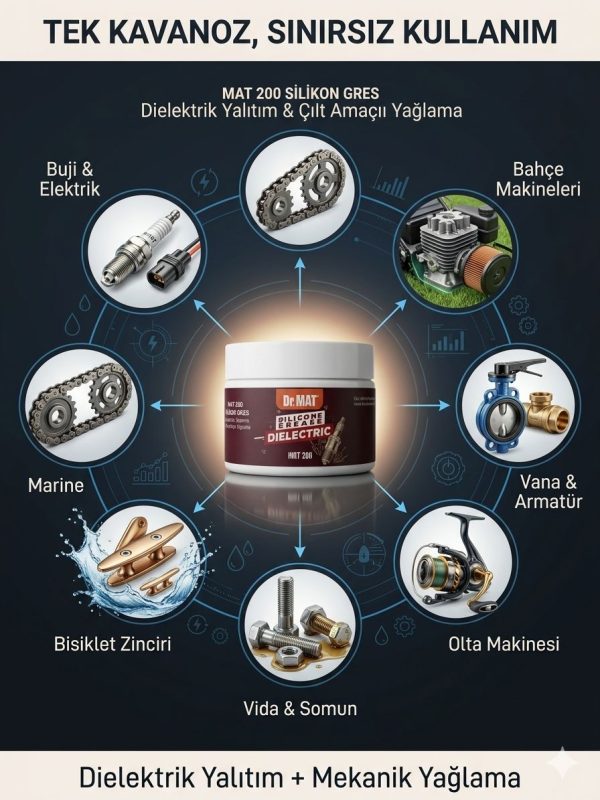 Dr.MAT DİELEKTRİK SİLİKON GRES  500 GR <br> ( 1 KOLİ 12 ADET )
