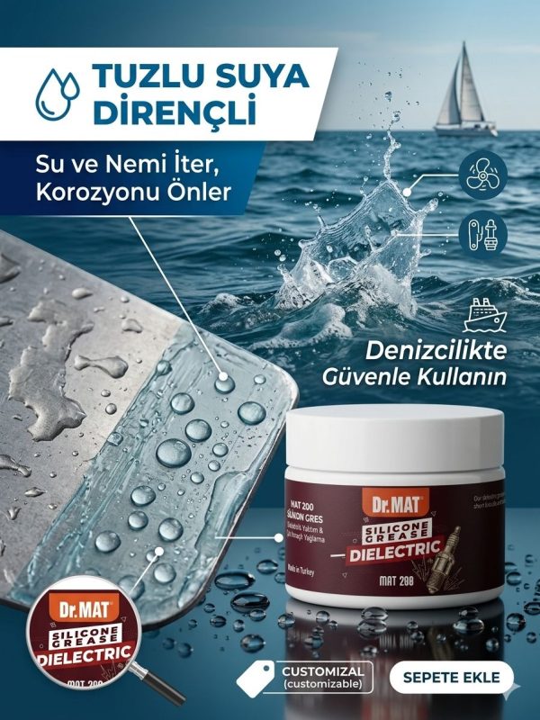 Dr.MAT DİELEKTRİK SİLİKON GRES  500 GR <br> ( 1 KOLİ 12 ADET )
